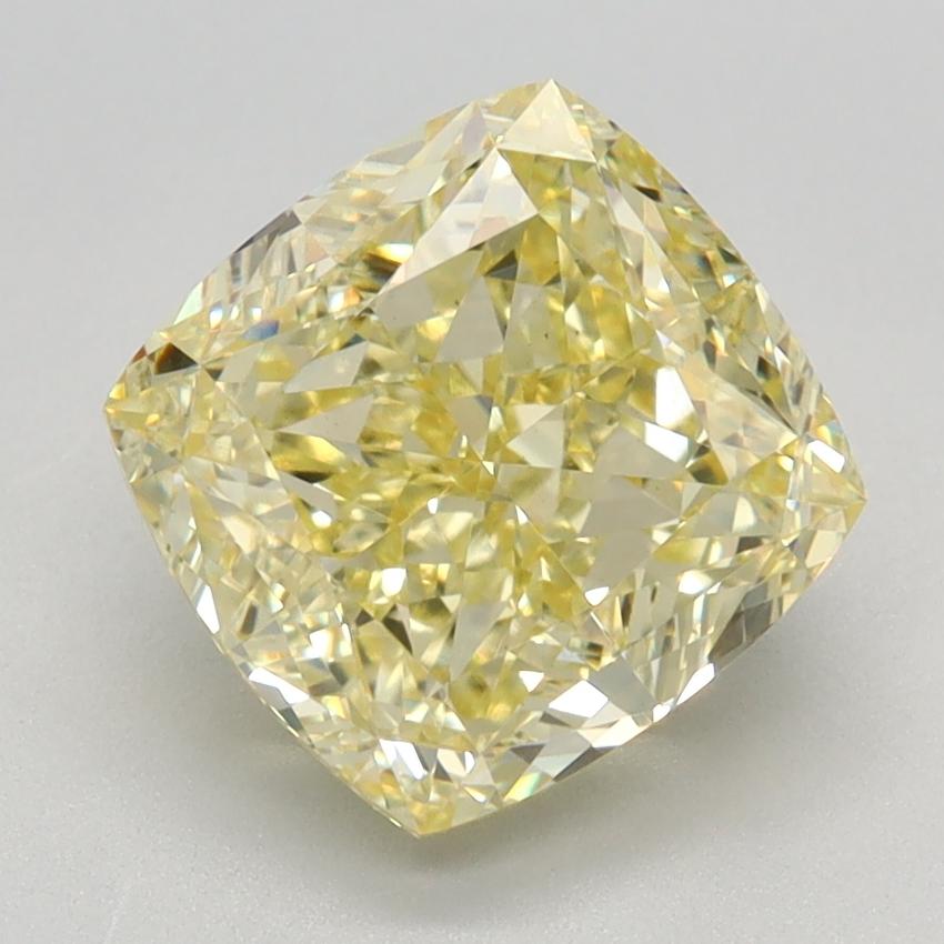 2.90 Ct. Fancy Intense Yellow Cushion Lab Grown Diamond