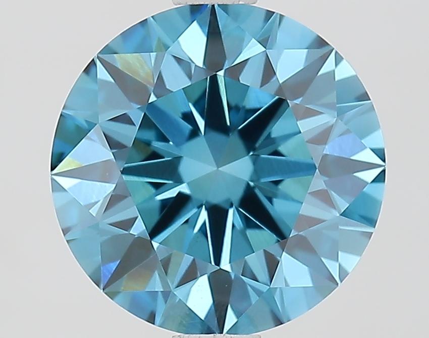 2.07 Ct. Fancy Vivid Blue Round Lab Grown Diamond