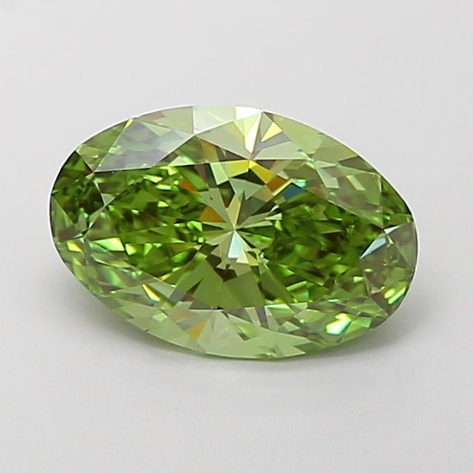 2.53 Ct. Fancy Vivid Blue Oval Lab Grown Diamond