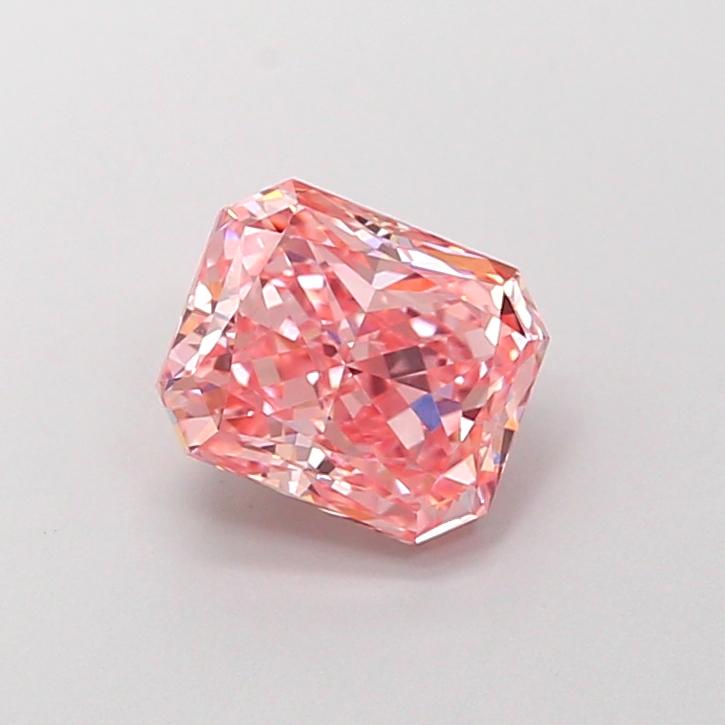 1.52 Ct. Fancy Vivid Pink Radiant Lab Grown Diamond