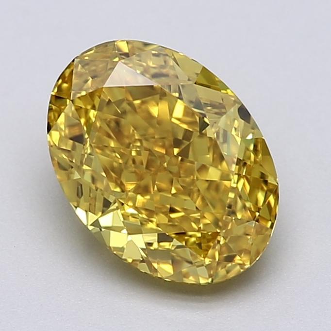 1.75 Ct. Fancy Vivid  Yellow Oval Lab Grown Diamond