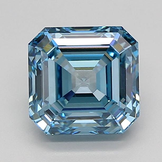 2.75 Ct. Fancy Vivid  Blue Asscher Lab Grown Diamond