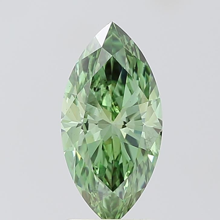 1.55 Ct. Fancy Vivid Green Marquise Lab Grown Diamond