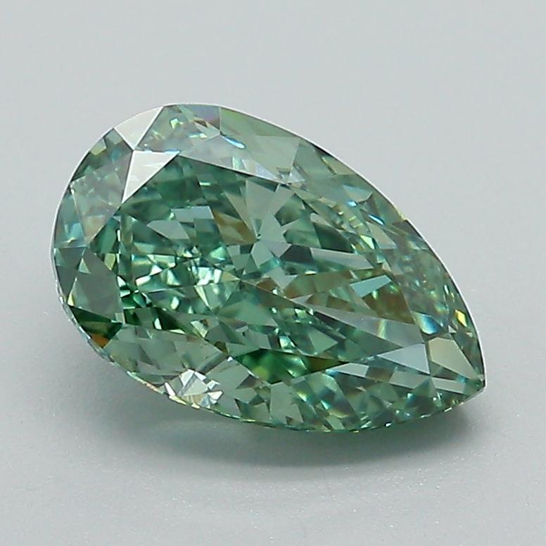 1.76 Ct. Fancy Vivid Green Pear Lab Grown Diamond