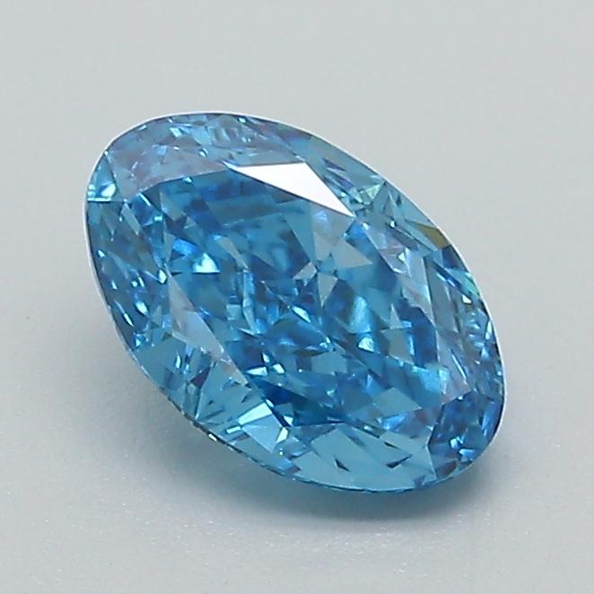 1.00 Ct. Fancy Vivid Blue Oval Lab Grown Diamond