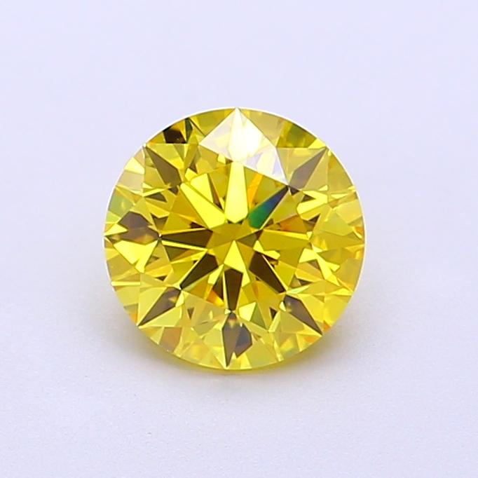 1.03 Ct. Fancy Vivid Yellow Round Lab Grown Diamond