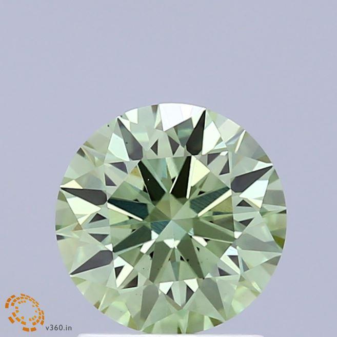 1.52 Ct. Fancy Vivid Green Round Lab Grown Diamond