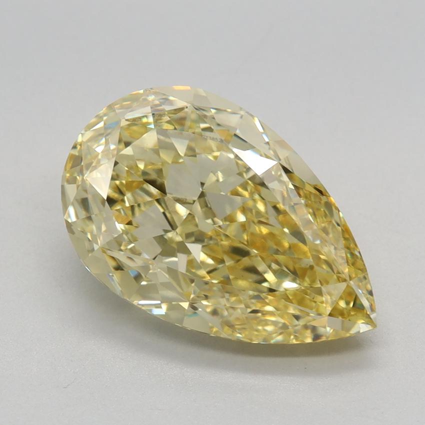 4.05 Ct. Fancy Intense Yellow Pear Lab Grown Diamond