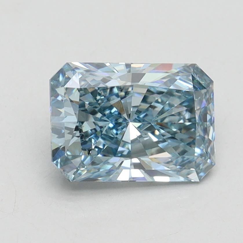 1.38 Ct. Fancy Vivid Blue Radiant Lab Grown Diamond