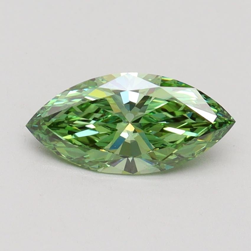 0.81 Ct. Fancy Vivid Green Marquise Lab Grown Diamond