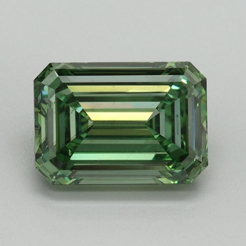 3.05 Ct. Fancy Vivid Green Emerald Lab Grown Diamond