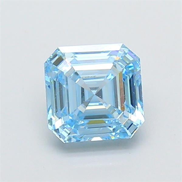 1.11 Ct. Fancy Vivid Blue Asscher Lab Grown Diamond