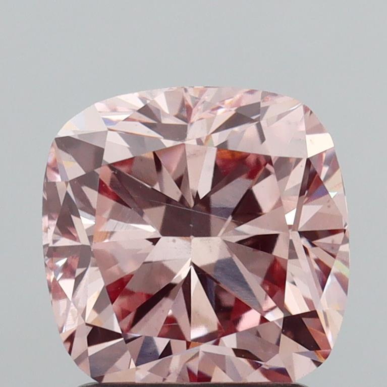 1.77 Ct. Fancy Intense  Pink Cushion Lab Grown Diamond