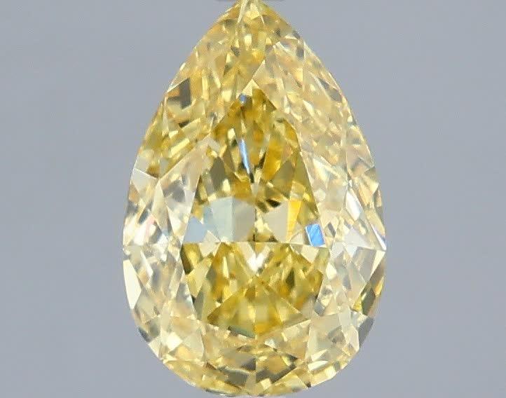 1.60 Ct. Fancy Vivid Yellow Pear Lab Grown Diamond