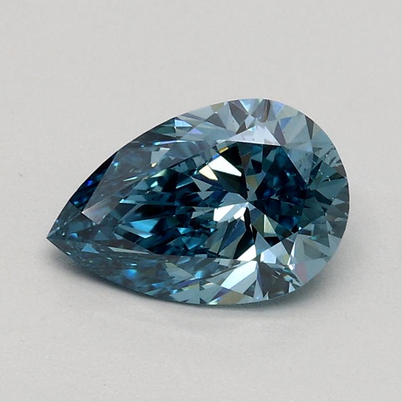 0.70 Ct. Fancy Vivid Blue Pear Lab Grown Diamond