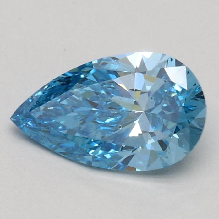 0.60 Ct. Fancy Vivid Blue Pear Lab Grown Diamond