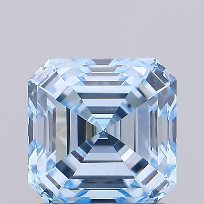 1.06 Ct. Fancy Vivid Blue Asscher Lab Grown Diamond