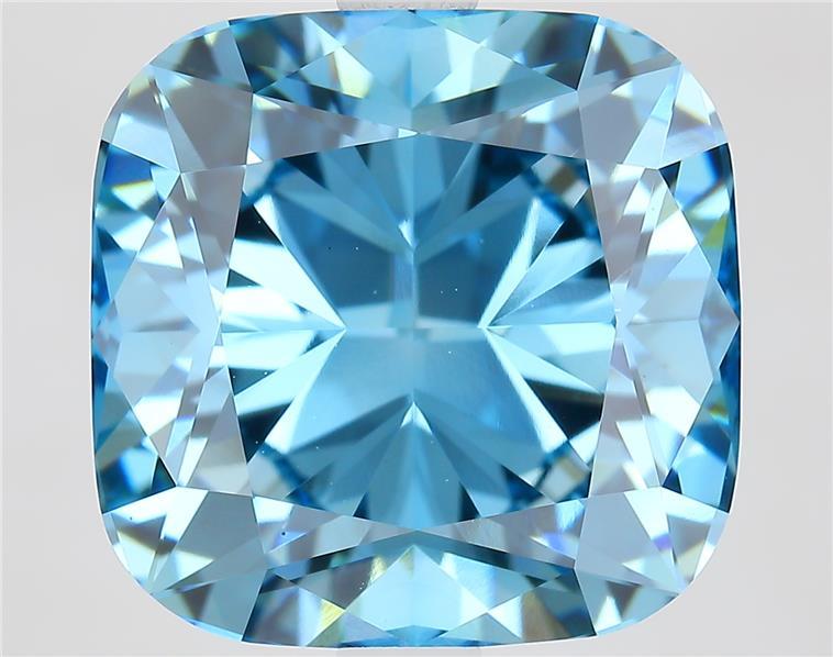 5.36 Ct. Fancy Vivid  Blue Cushion Lab Grown Diamond