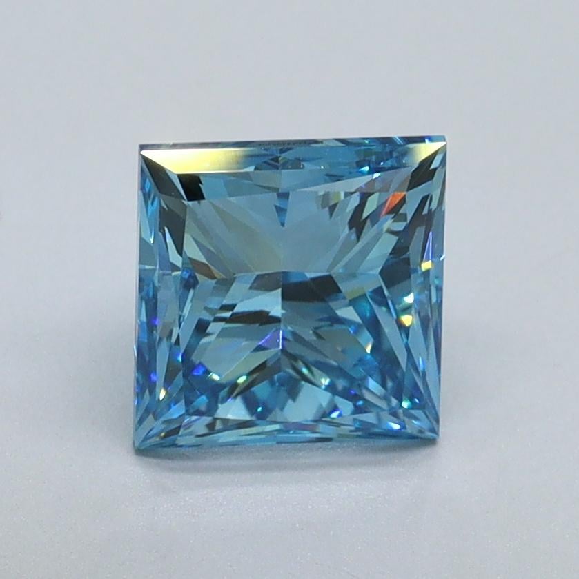 1.50 Ct. Fancy Vivid Blue Princess Lab Grown Diamond