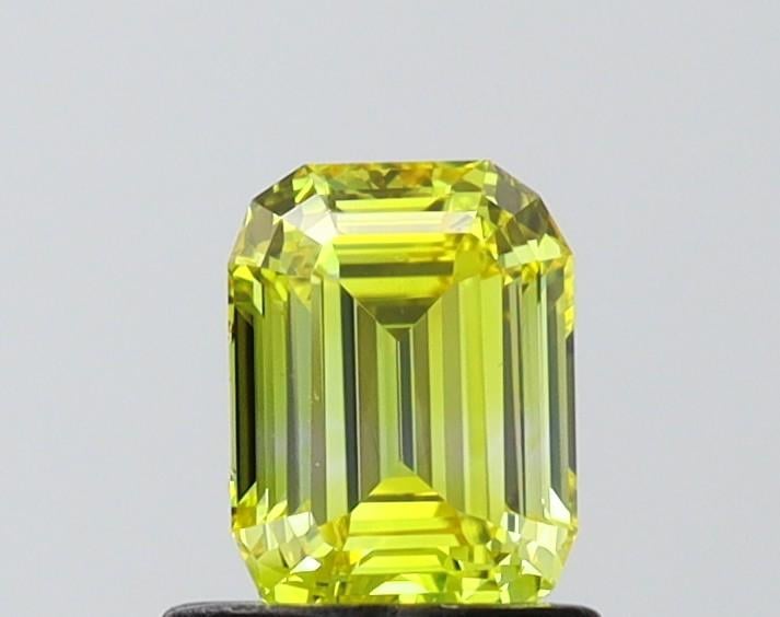 0.81 Ct. Fancy Intense Yellow Emerald Lab Grown Diamond