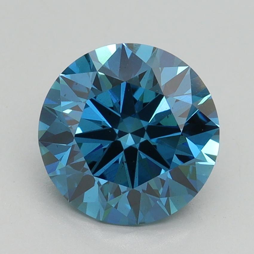 2.14 Ct. Fancy Vivid Blue Round Lab Grown Diamond