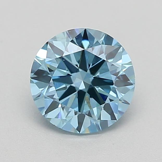 0.40 Ct. Fancy Vivid Blue Round Lab Grown Diamond