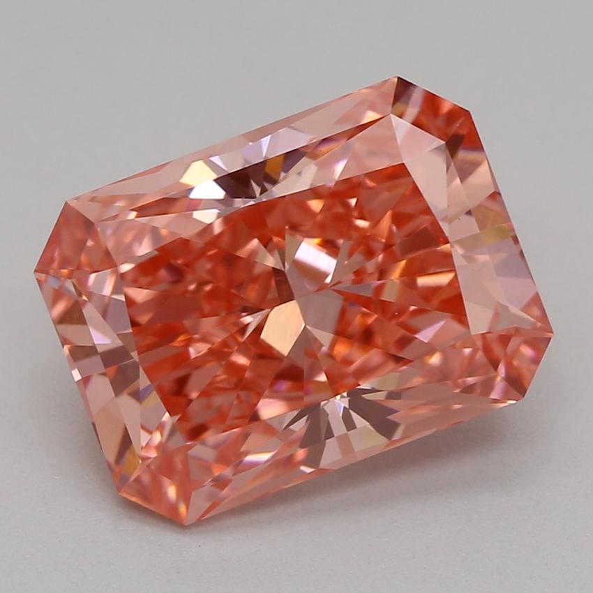 2.54 Ct. Fancy Vivid Pink Radiant Lab Grown Diamond