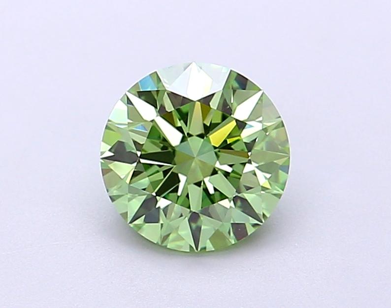 1.12 Ct. Fancy Vivid Green Round Lab Grown Diamond