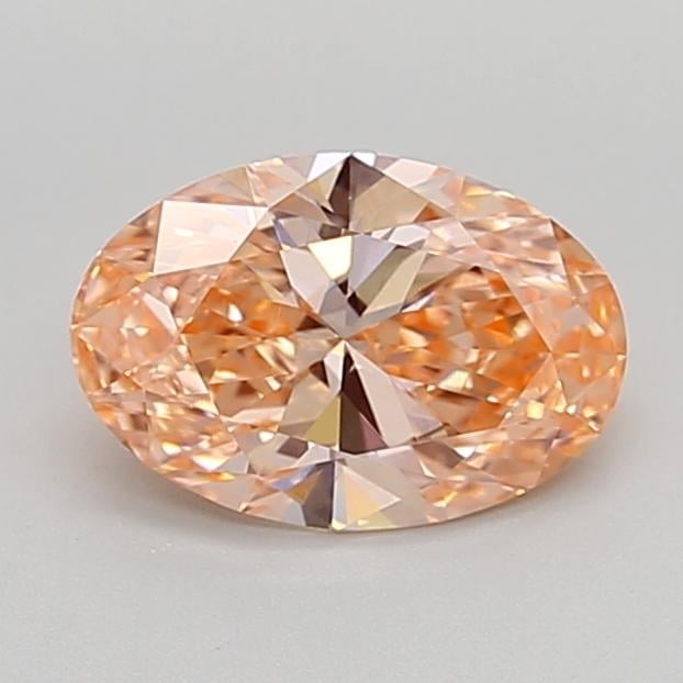 1.53 Ct. Fancy Vivid Pinkish Orange Oval Lab Grown Diamond