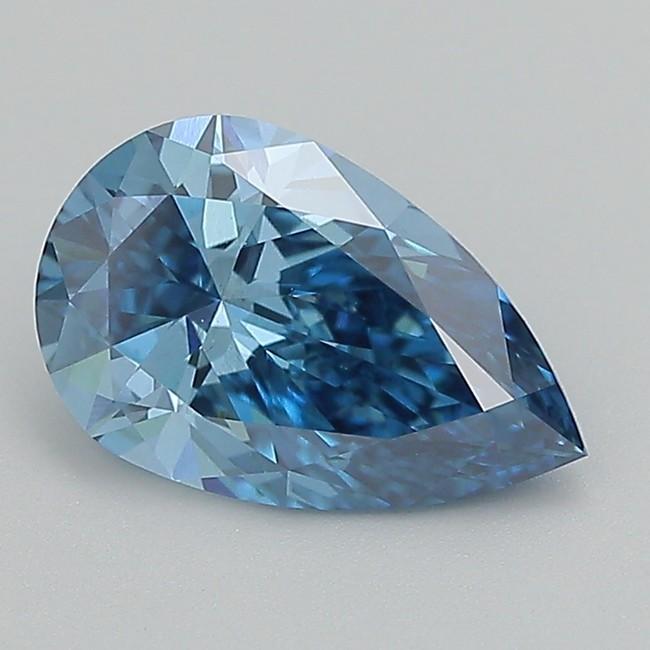 1.59 Ct. Fancy Vivid  Blue Pear Lab Grown Diamond