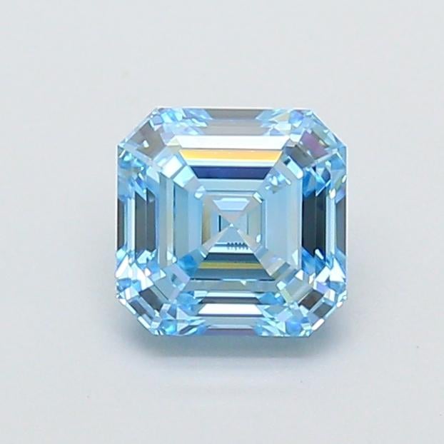 1.04 Ct. Fancy Vivid Blue Asscher Lab Grown Diamond