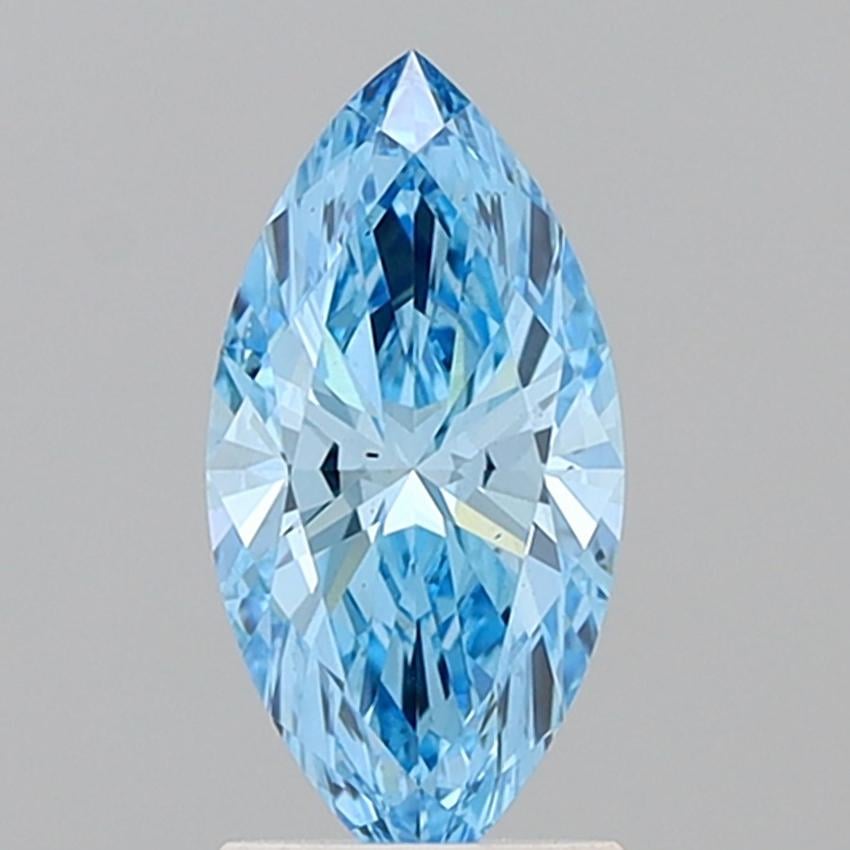 1.51 Ct. Fancy Vivid Blue Marquise Lab Grown Diamond