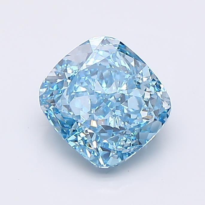 1.54 Ct. Fancy Vivid  Blue Cushion Lab Grown Diamond