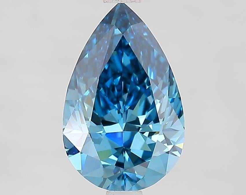 2.09 Ct. Fancy Vivid Blue Pear Lab Grown Diamond
