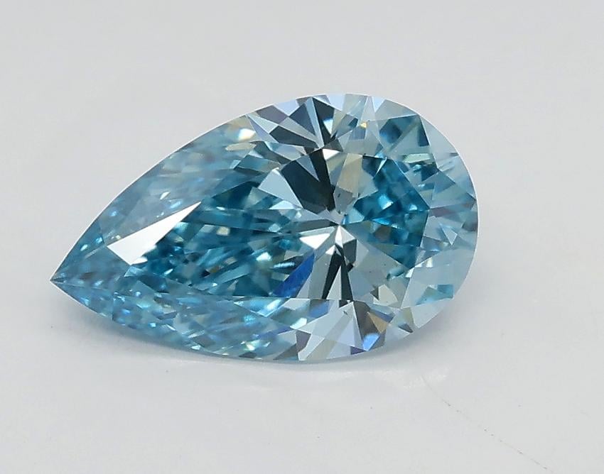1.05 Ct. Fancy Vivid Blue Pear Lab Grown Diamond