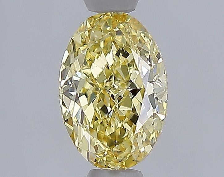 1.02 Ct. Fancy Intense  Yellow Oval Lab Grown Diamond