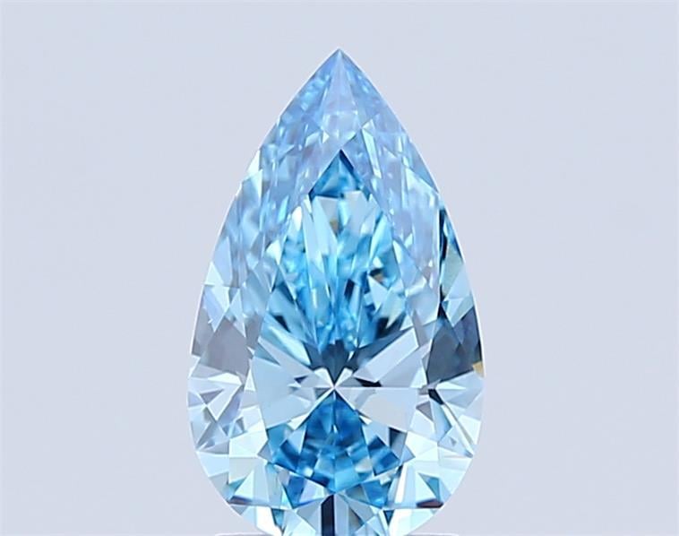 2.14 Ct. Fancy Vivid Blue Pear Lab Grown Diamond
