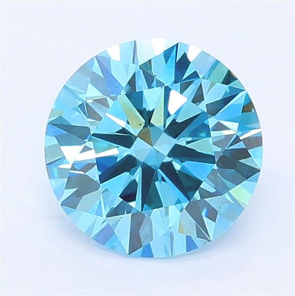 1.55 Ct. Fancy Vivid Blue Round Lab Grown Diamond