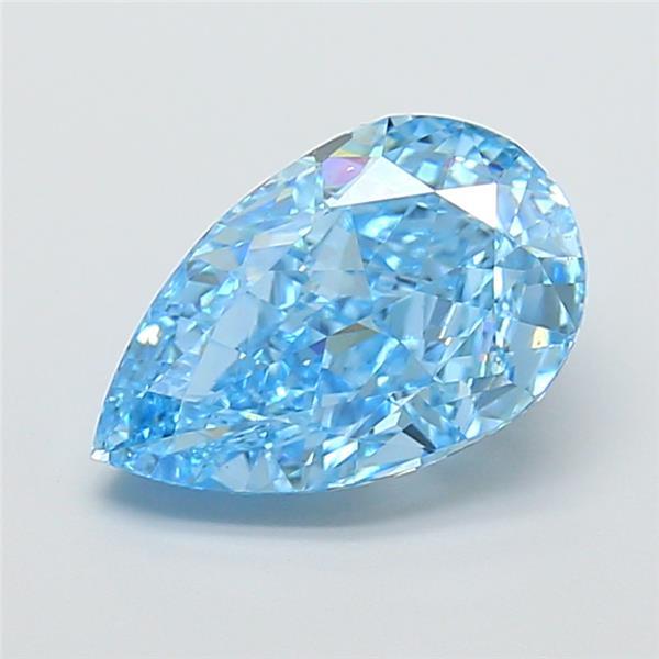 3.52 Ct. Fancy Vivid Blue Pear Lab Grown Diamond