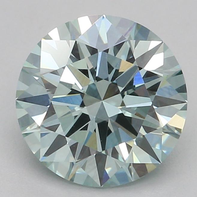 1.07 Ct. Fancy Intense Bluish Green Round Lab Grown Diamond