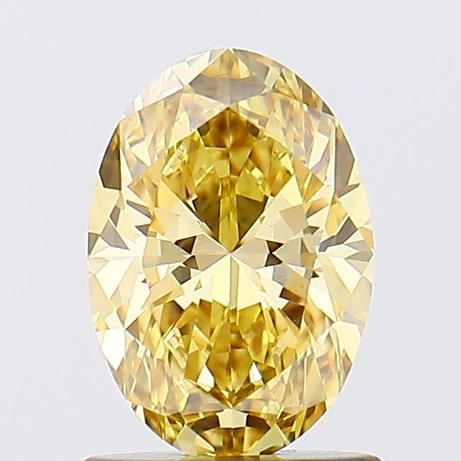 1.02 Ct. Fancy Intense Yellow Oval Lab Grown Diamond