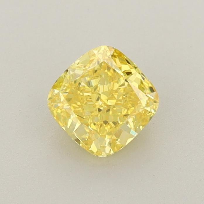 0.60 Ct. Fancy Vivid Yellow Cushion Lab Grown Diamond