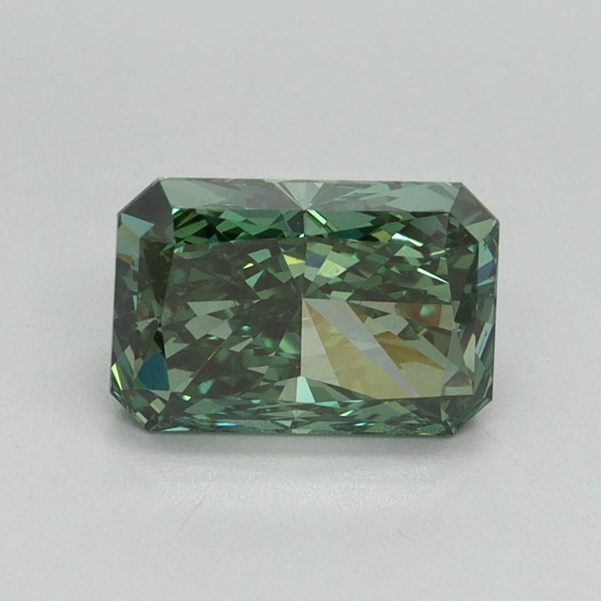 1.69 Ct. Fancy Vivid Green Radiant Lab Grown Diamond
