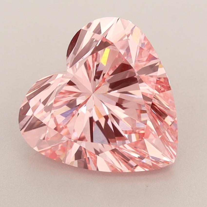 2.70 Ct. Fancy Vivid  Pink Heart Lab Grown Diamond