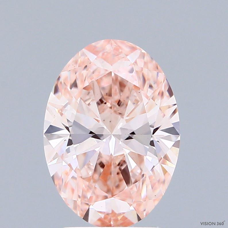 2.03 Ct. Fancy Intense Pink Oval Lab Grown Diamond
