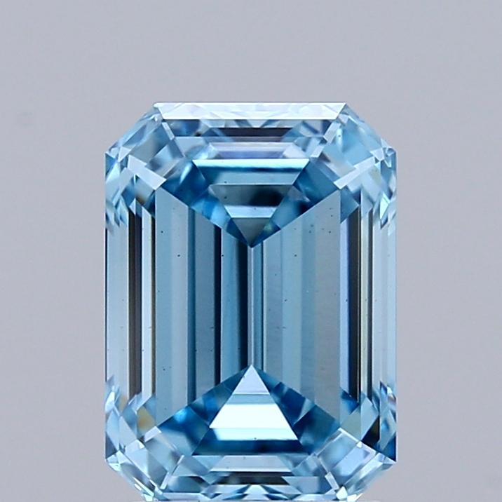 2.57 Ct. Fancy Vivid Blue Emerald Lab Grown Diamond