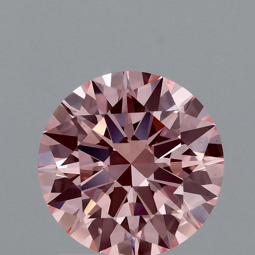 1.53 Ct. Fancy Vivid Pink Round Lab Grown Diamond