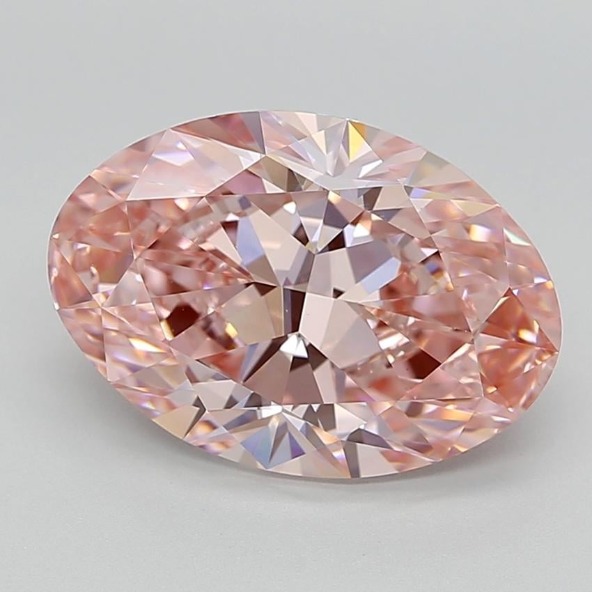 5.83 Ct. Fancy Vivid  Pink Oval Lab Grown Diamond