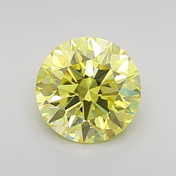 0.70 Ct. Fancy Intense  Yellow Round Lab Grown Diamond