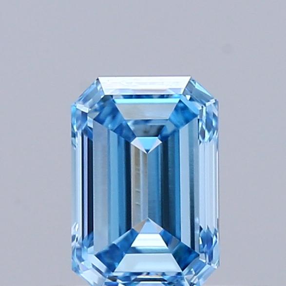 0.52 Ct. Fancy Vivid Blue Emerald Lab Grown Diamond